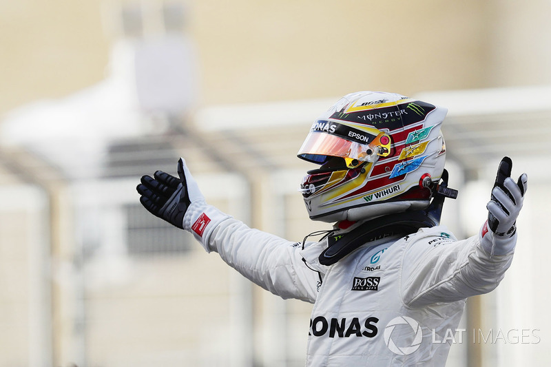 Il poleman Lewis Hamilton, Mercedes AMG F1 W08
