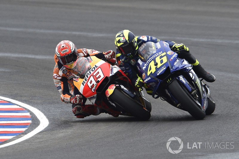 Accidente de Marc Márquez, Repsol Honda Team y Valentino Rossi, Yamaha Factory Racing