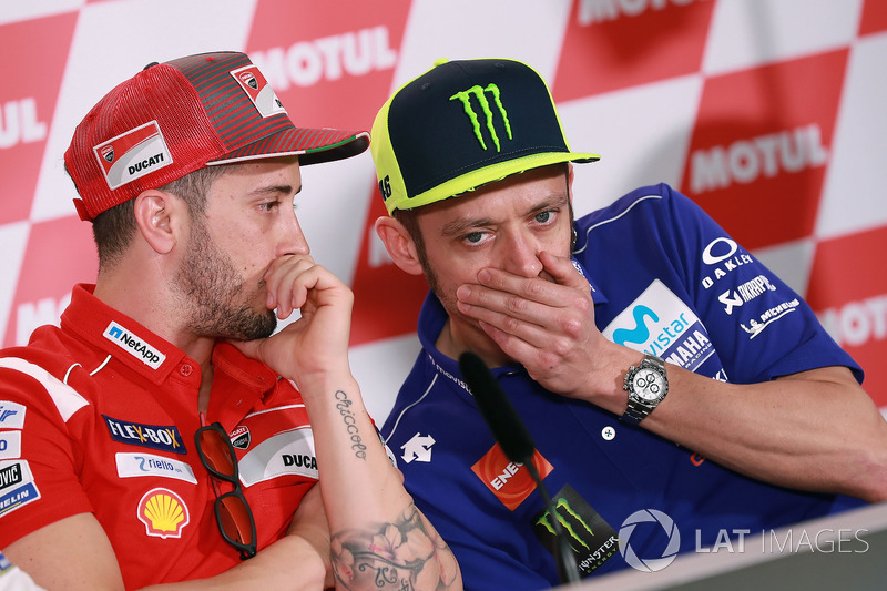 Andrea Dovizioso, Ducati Team, Valentino Rossi, Yamaha Factory Racing