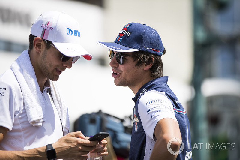 Esteban Ocon, Force India and Lance Stroll, Williams Racing