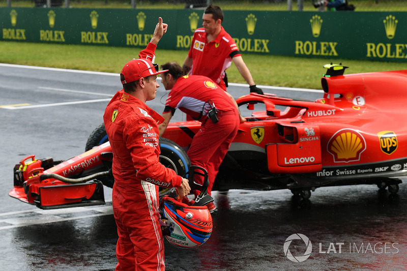 Kimi Raikkonen, Ferrari celebrates in parc ferme