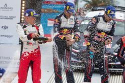 Podium: Winners Sébastien Ogier, Julien Ingrassia, M-Sport Ford WRT Ford Fiesta WRC, second place Ott Tänak, Martin Järveoja, Toyota Gazoo Racing WRT Toyota Yaris WRC