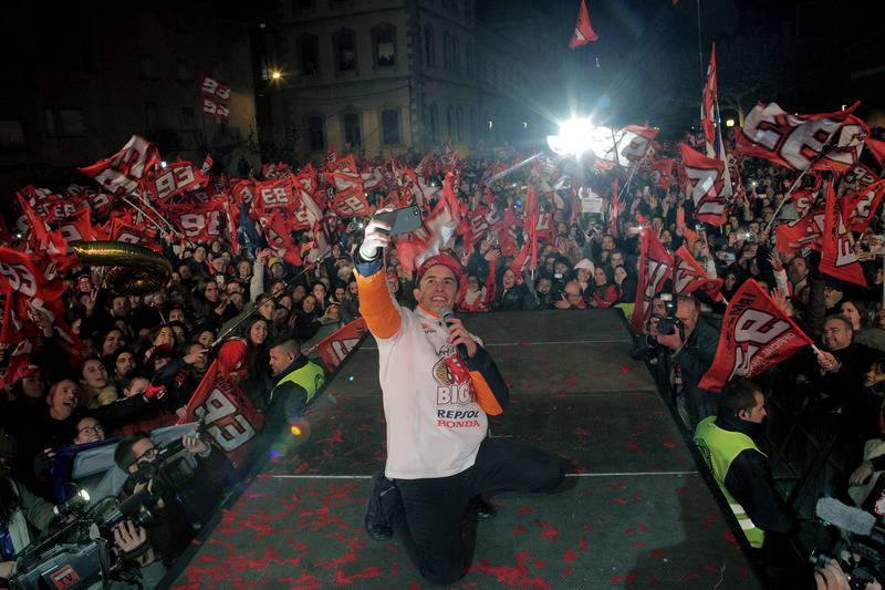 Celebración Marc Márquez en Cervera