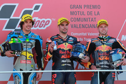 Podium: second place Franco Morbidelli, Marc VDS, Race winner Miguel Oliveira, Red Bull KTM Ajo, thi
