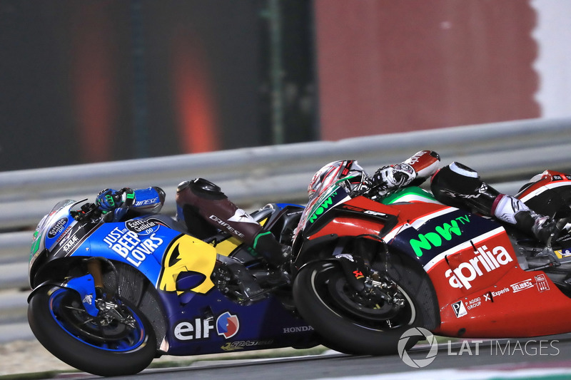 Franco Morbidelli, Estrella Galicia 0,0 Marc VDS, Aleix Espargaro, Aprilia Racing Team Gresini