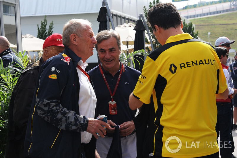 Dr. Helmut Marko, Red Bull Motorsport Consultor y Carlos Sainz