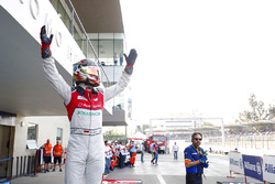 Daniel Abt, Audi Sport ABT Schaeffler, celebrates after winning the race