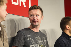 I campioni BTCC Ashley Sutton, Gordon Shedden e Colin Turkington sull'Autosport Stage