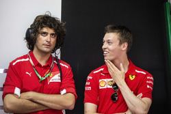 Daniil Kvyat, Ferrari and Marco Matassa, Ferrari Engineer