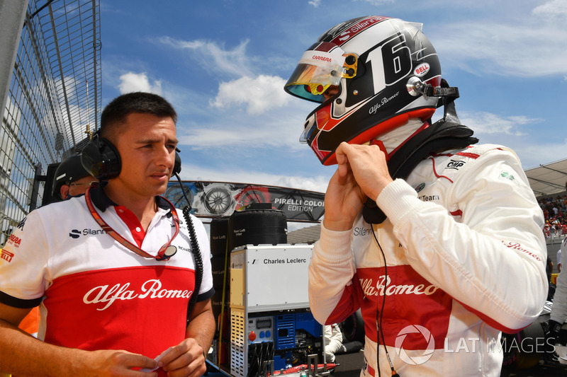 Charles Leclerc, Sauber, sur la grille
