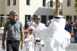 Fernando Alonso, McLaren, with a young fan