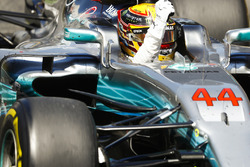 Race winner Lewis Hamilton, Mercedes AMG F1