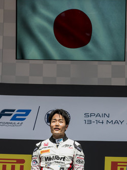 Podium: race winner Nobuharu Matsushita, ART Grand Prix