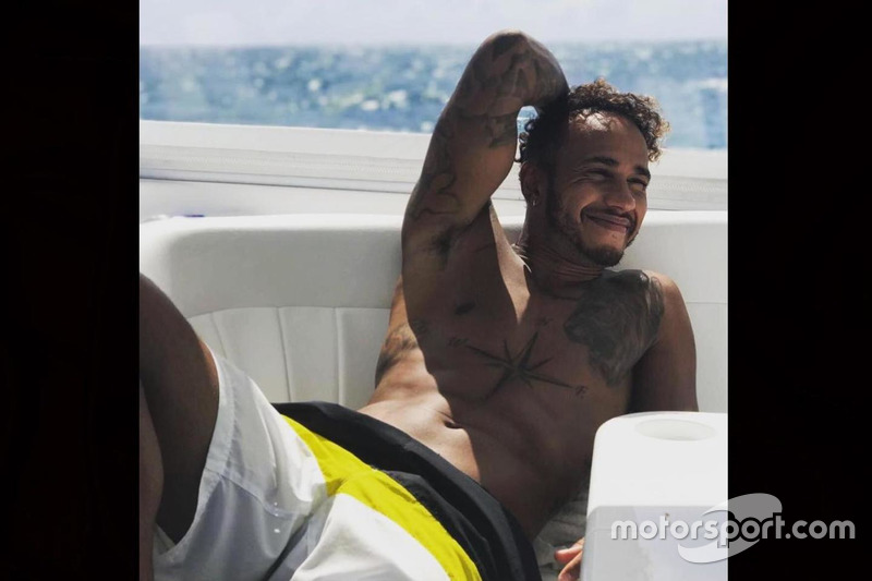 Lewis Hamilton, vacaciones