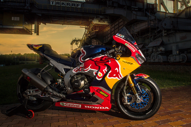 Das Bike von Stefan Bradl, Honda World Superbike Team am F60 Bagger
