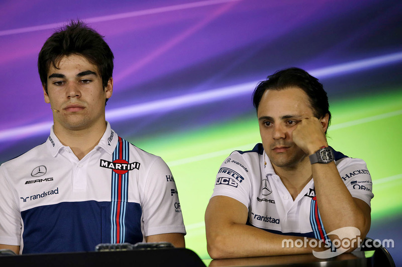 Lance Stroll und Felipe Massa in der Pressekonferenz