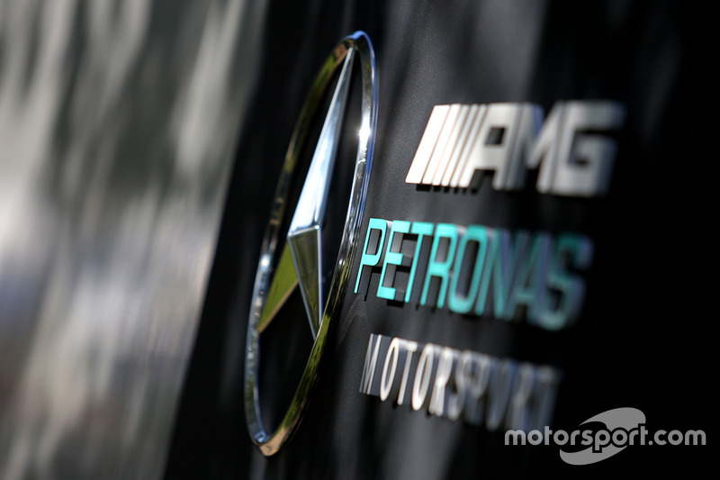 Mercedes AMG F1 logo signage