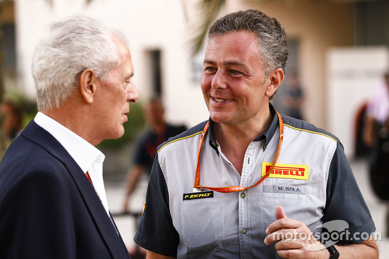 Marco Tronchetti Provera, Chief Executive Officer, Pirelli, Mario Isola, Racing Manager, Pirelli Motorsport