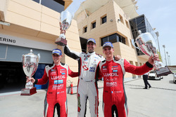Podium: Race winner Dusan Borkovic , GE-Force, Alfa Romeo Giulietta TCR, second place James Nash, Lukoil Craft-Bamboo Racing, SEAT León TCR, third place Hugo Valente, Lukoil Craft-Bamboo Racing, SEAT León TCR