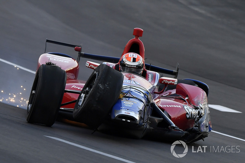 #10: Crash von Alexander Rossi, Herta - Andretti Autosport, Honda