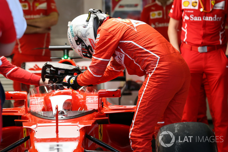 Sebastian Vettel, Ferrari SF70H, cockpit shield