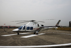 The Augusta-Westland AW109SP Medical Helicopter at the centre of the lack of on-track activity on Friday