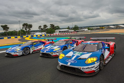 #69 Ford Chip Ganassi Racing Ford GT: Ryan Briscoe, Richard Westbrook, Scott Dixon, #68 Ford Chip Ganassi Racing Ford GT: Joey Hand, Dirk Müller, Tony Kanaan, #67 Ford Chip Ganassi Racing Ford GT: Andy Priaulx, Harry Tincknell, Pipo Derani