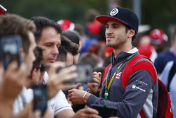 Antonio Giovinazzi, Haas F1 Team Team, signs autographs for fans