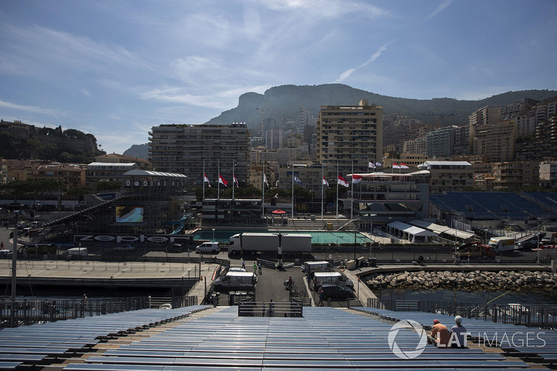 Blick von einer Tribüne in Monaco