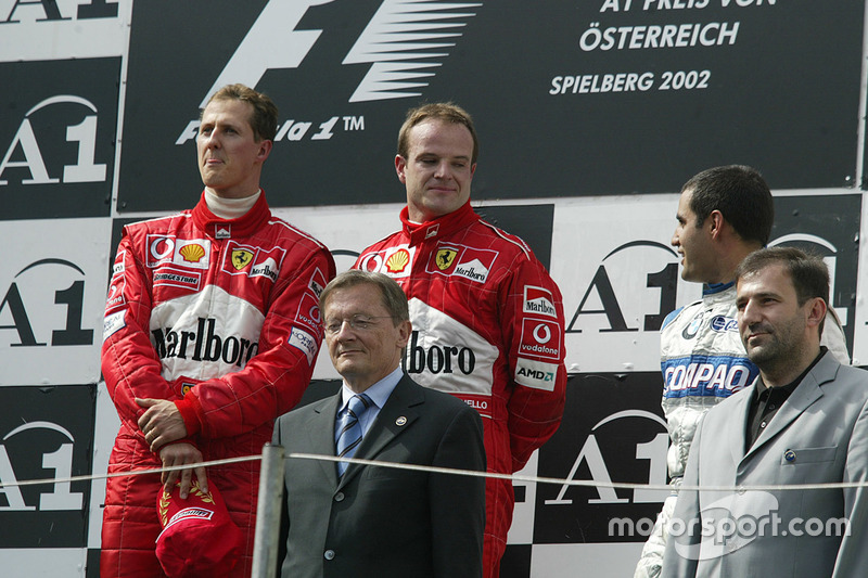 Podium: 1. Michael Schumacher, Ferrari; 2. Rubens Barrichello, Ferrari; 3. Juan Pablo Montoya, Williams