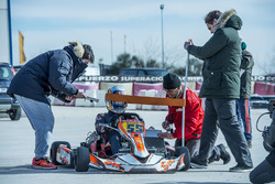 Carlos Sainz Jr., Scuderia Toro Rosso lors d'un roulage au Karting Club Correcaminos de Recas