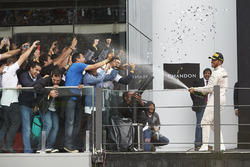 Podium: race winner Lewis Hamilton, Mercedes AMG F1