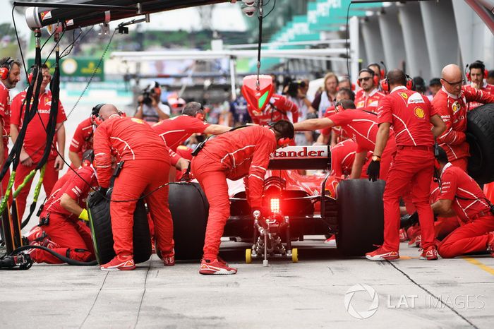 Pitstop de Sebastian Vettel, Ferrari SF70H