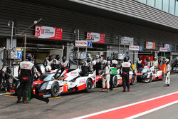 #7 Toyota Gazoo Racing Toyota TS050 Hybrid: Mike Conway, Kamui Kobayashi, #8 Toyota Gazoo Racing Toyota TS050 Hybrid: Anthony Davidson, Sébastien Buemi, Kazuki Nakajima, #9 Toyota Gazoo Racing Toyota TS050 Hybrid: Stéphane Sarrazin, Yuji Kunimoto, Nicolas Lapierre