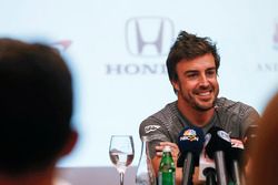 Fernando Alonso announces his deal to race in the 2017 Indianapolis 500 in an Andretti Autosport run McLaren Honda car