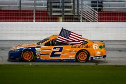 Brad Keselowski, Team Penske Ford, celebrates after winning