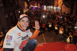 Marc Marquez, Repsol Honda Team celebrates his World Champion title at Cervera in Spain