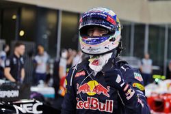 Daniel Ricciardo, Red Bull Racing celebrates his third position in qualifying parc ferme