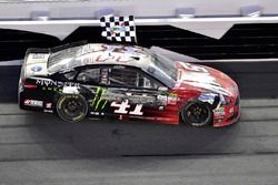 Kurt Busch, Stewart-Haas Racing Ford, celebrates after winning the Daytona 500