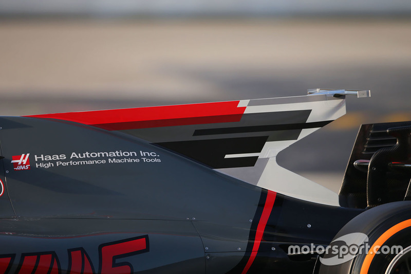 Haas F1 Team VF-17 engine cover detail