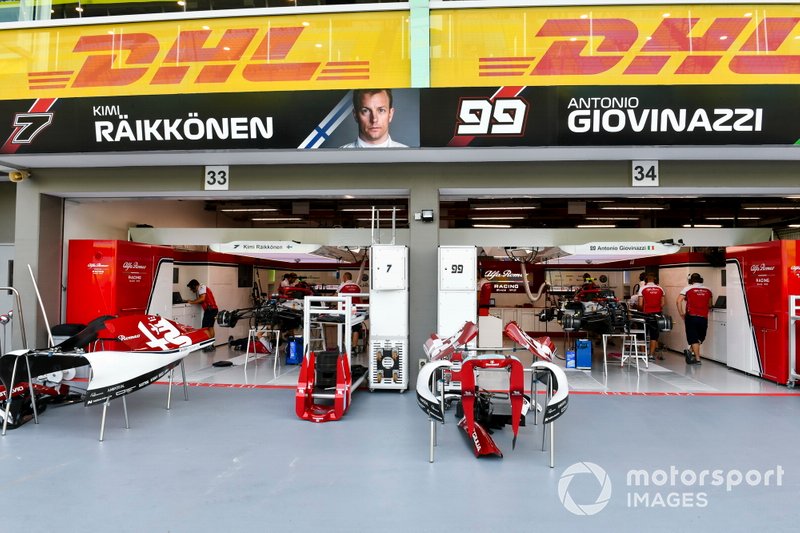 Garage of Alfa Romeo Racing