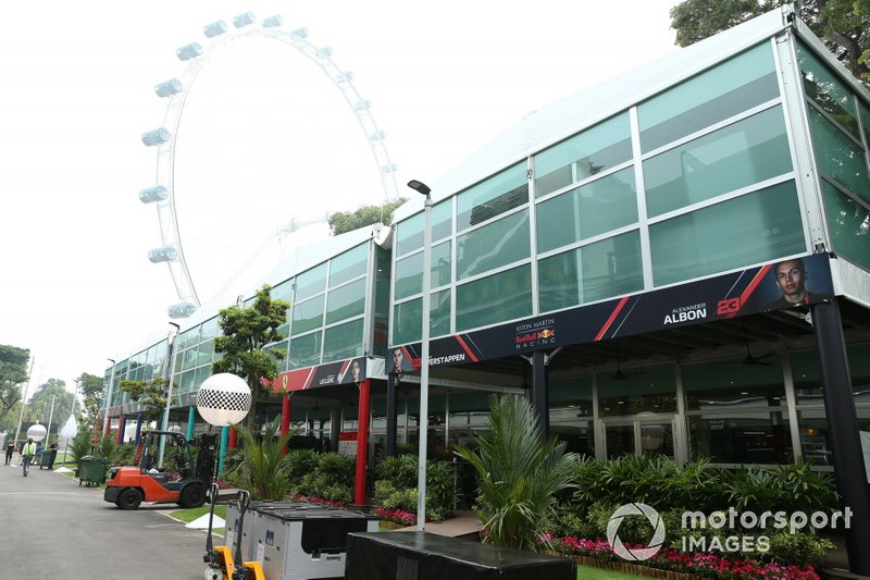 The Red Bull Honda hospitality area
