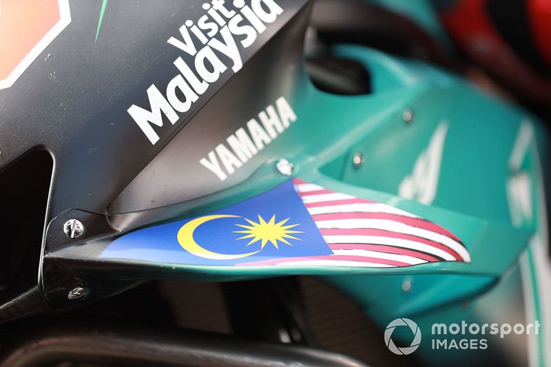 Dettaglio della Yamaha di Fabio Quartararo, Petronas Yamaha SRT