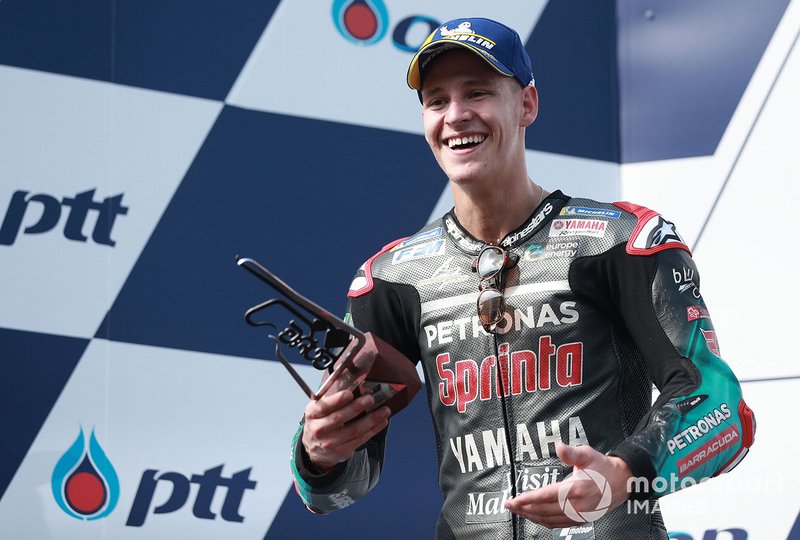 Podio: il secondo classificato Fabio Quartararo, Petronas Yamaha SRT