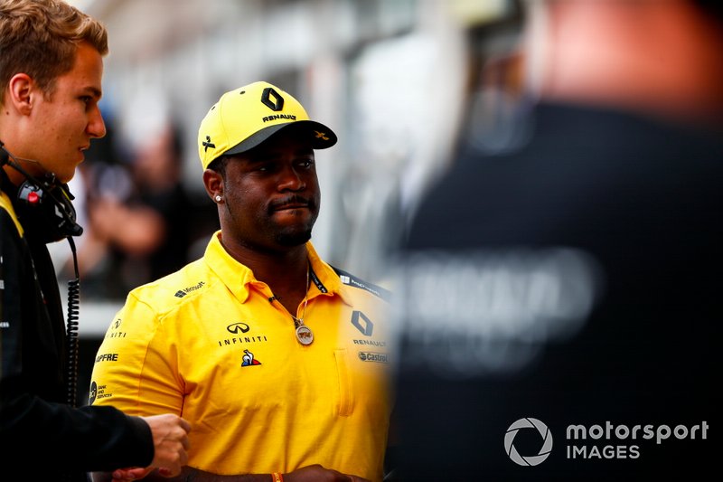 ASAP Ferg, American rapper in the pit lane with Renault F1 Team