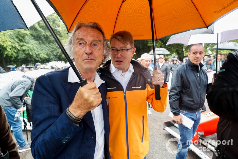 Luca Cordero di Montezemolo and Mika Häkkinen at the Michael Schumacher Celebration
