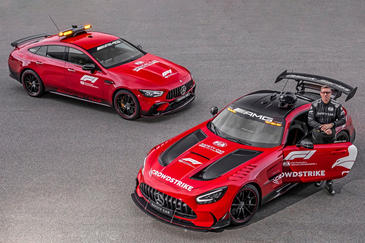 Mercedes-AMG GT Black Series F1 Safety Car, Mercedes-AMG GT 63 S 4MATIC+ F1 Medical Car met Bernd Mayländer