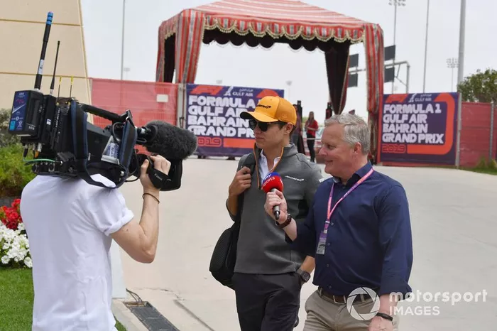 Lando Norris, McLaren, entrevistado por Johnny Herbert, Sky Sports F1