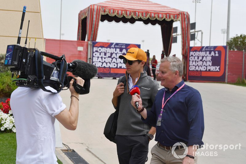 Lando Norris, McLaren, entrevistado por Johnny Herbert, Sky Sports F1