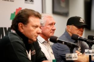 Ed Laukes, Group Vice President at Toyota North America, with Bob Leavine and Joe Gibbs